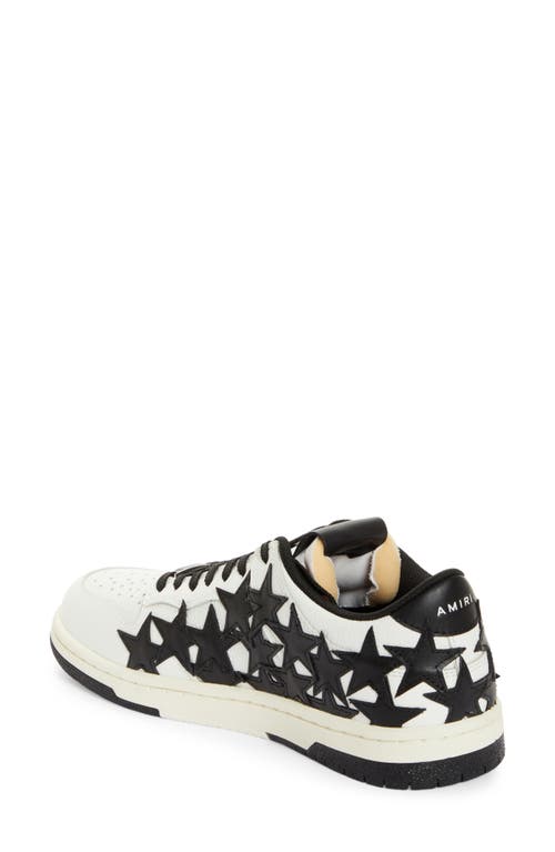 Amiri Stars Low Sneakers In White Leather In White/black