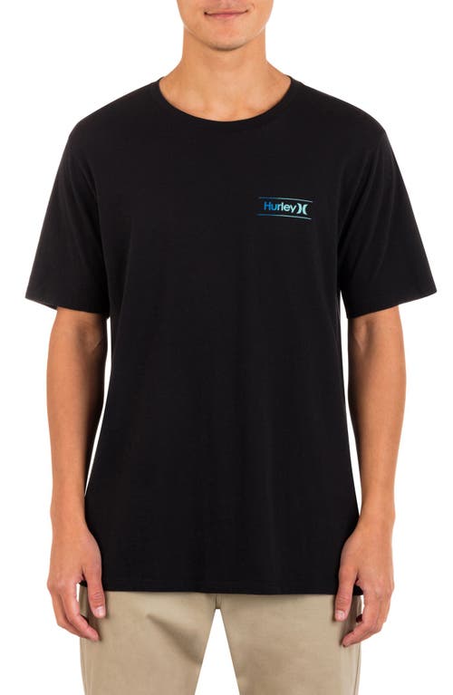 Hurley Everyday Oao Slashed Logo Graphic Tee in Black at Nordstrom, Size Small