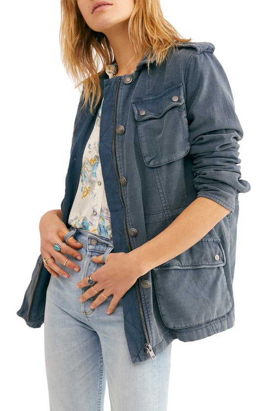 Free People Not Your Brother's Surplus Jacket In Deep Sea
