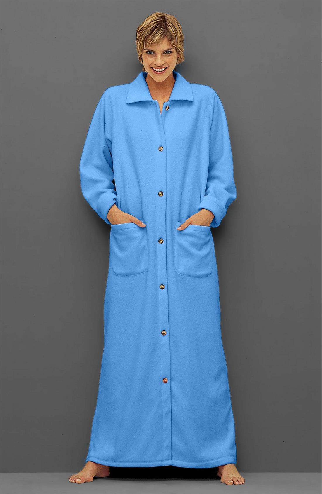 Intimates Nordstrom ButtonFront Fleece Robe Nordstrom