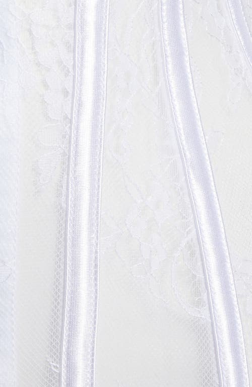 Coquette Lace Waist Cincher In White