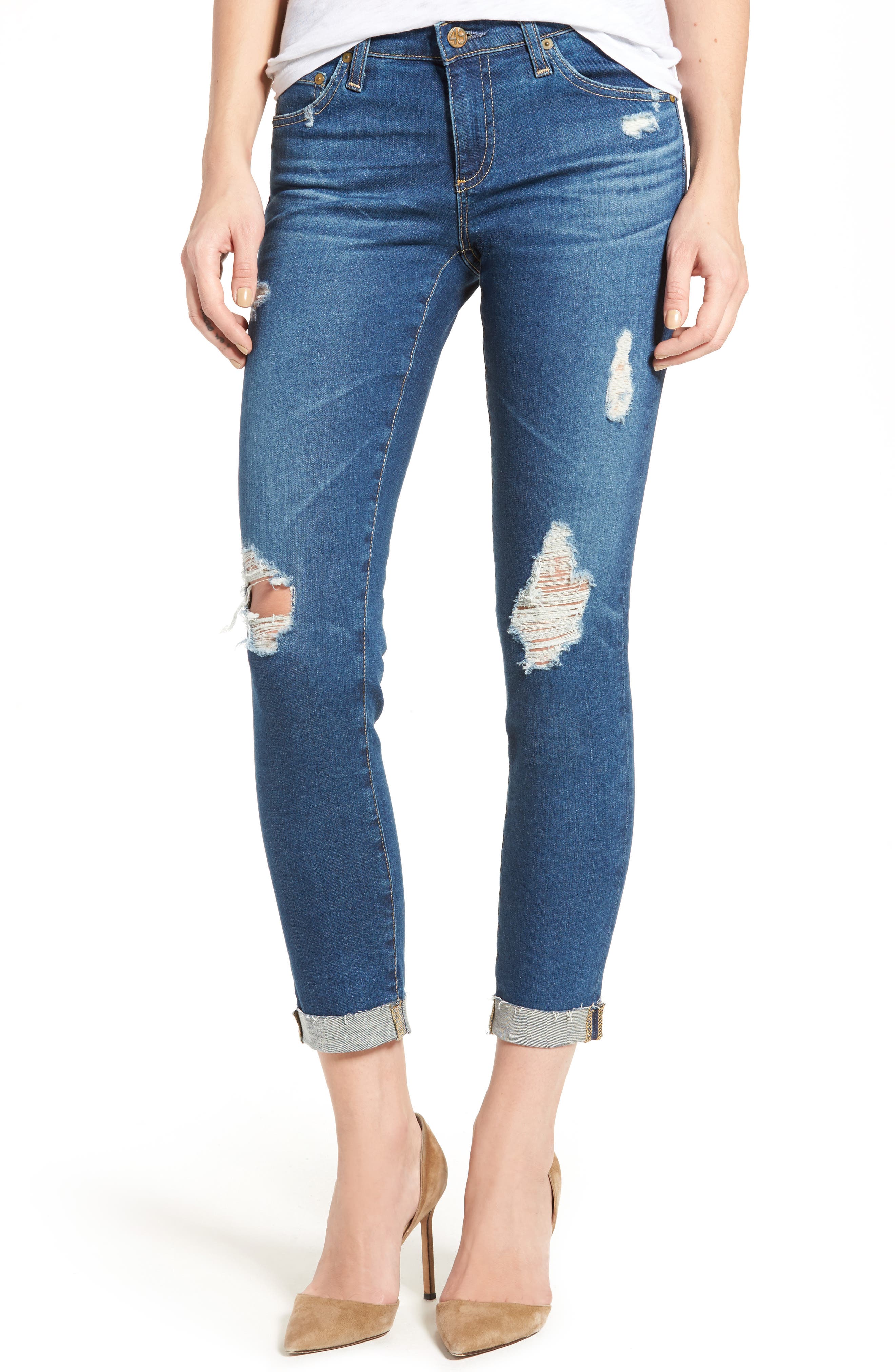 AG The Stilt Roll Cuff Cigarette Leg Jeans Nordstrom