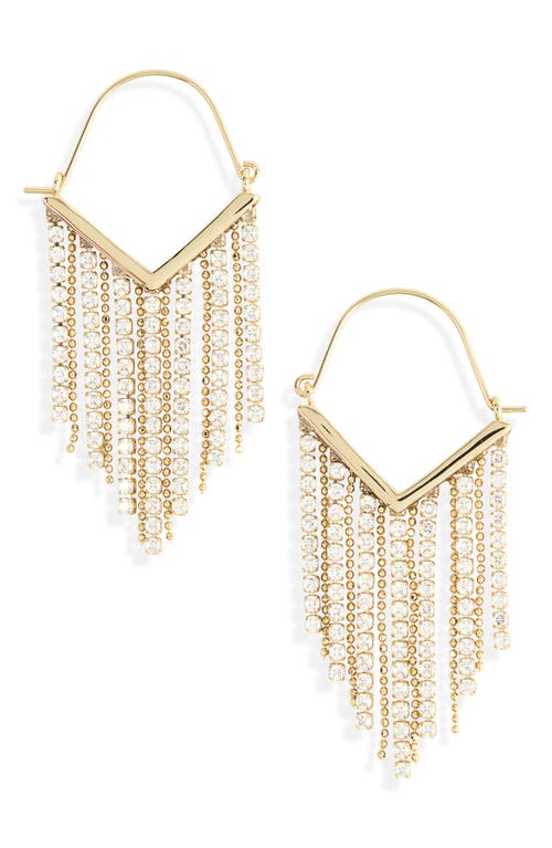 Nordstrom Angled Fringe Drop Earrings in Clear- Gold at Nordstrom