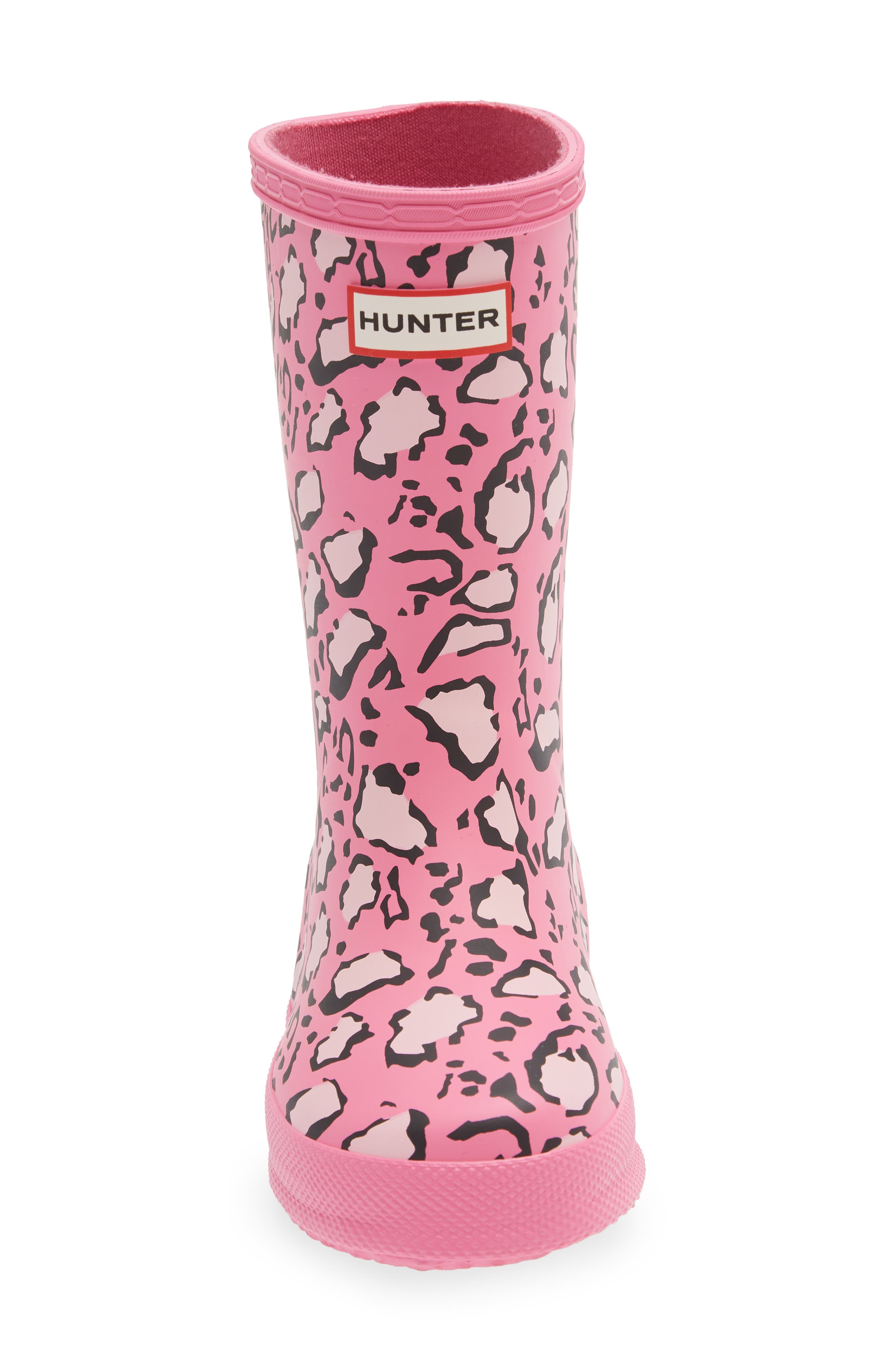 pink leopard hunter boots