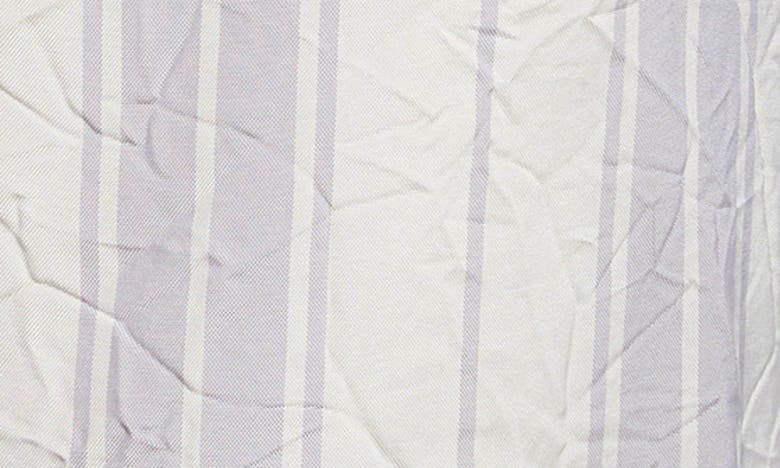 Bite Studios Portico Stripe Rumpled Satin Drawstring Shorts In Glicine