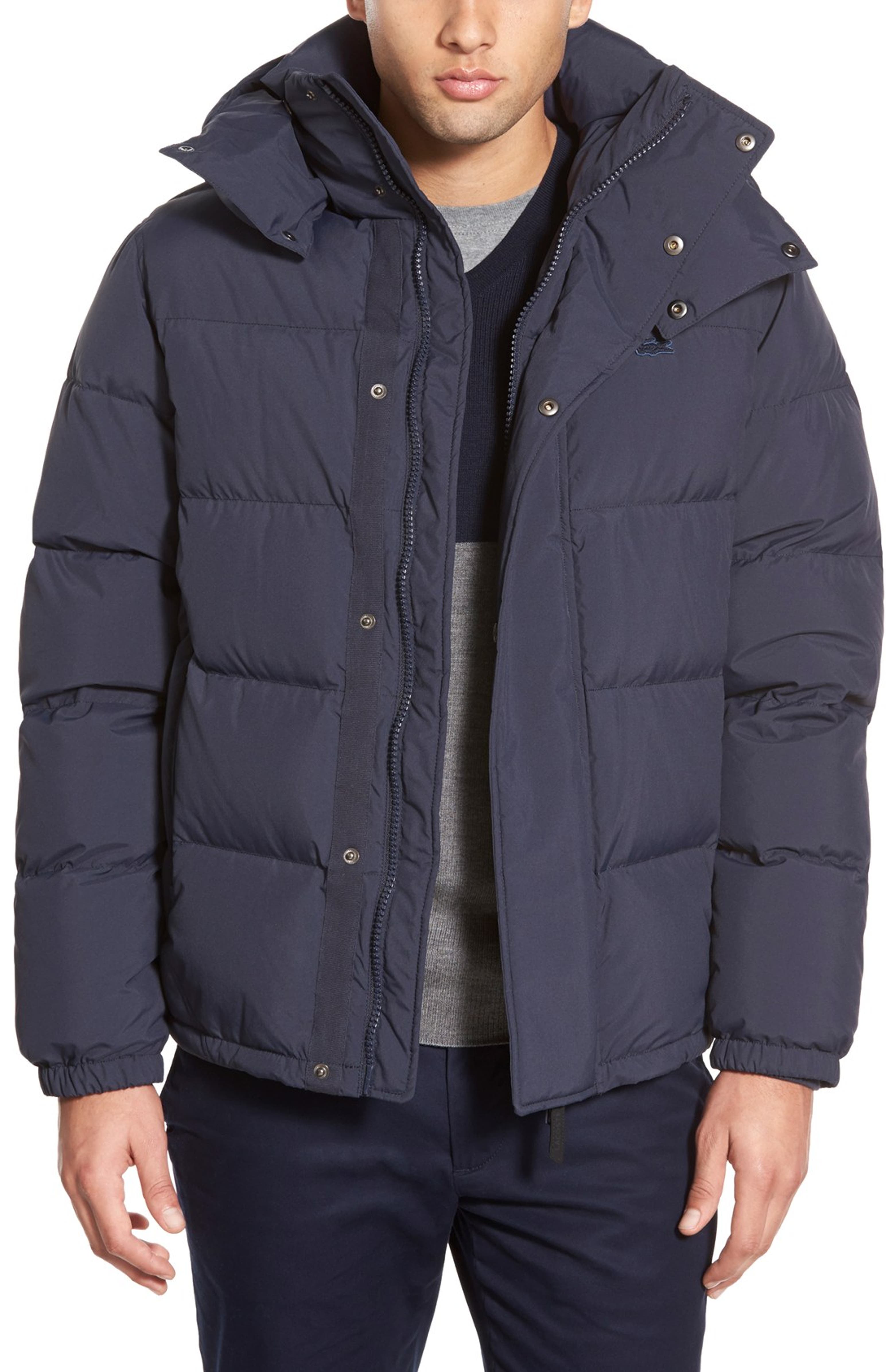 Lacoste Down Jacket with Detachable Hood | Nordstrom
