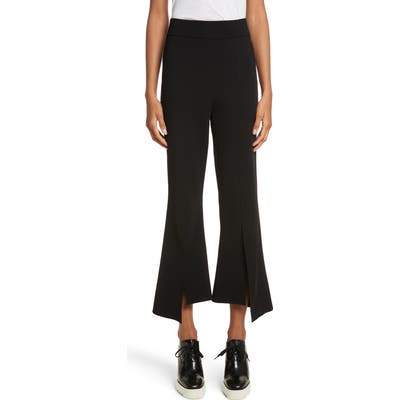 Stella Mccartney Compact Knit Crop Flare Pants, 6 IT - Black