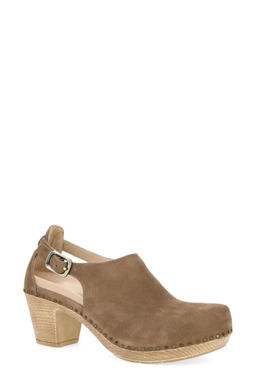 Sassy Cutout Clog in Morel