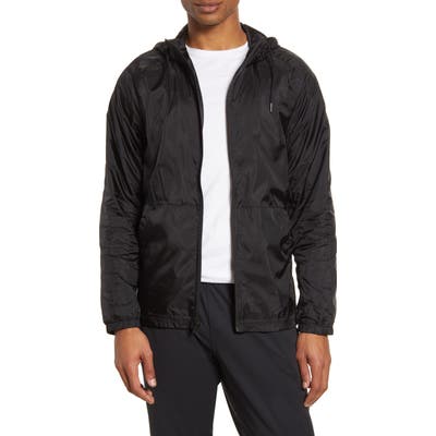 Zella Hooded Mesh Inset Rain Jacket