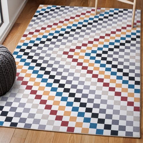 Jonathan Y Ainsley Modern Cottage Checkerboard Washable Area Rug In Multi