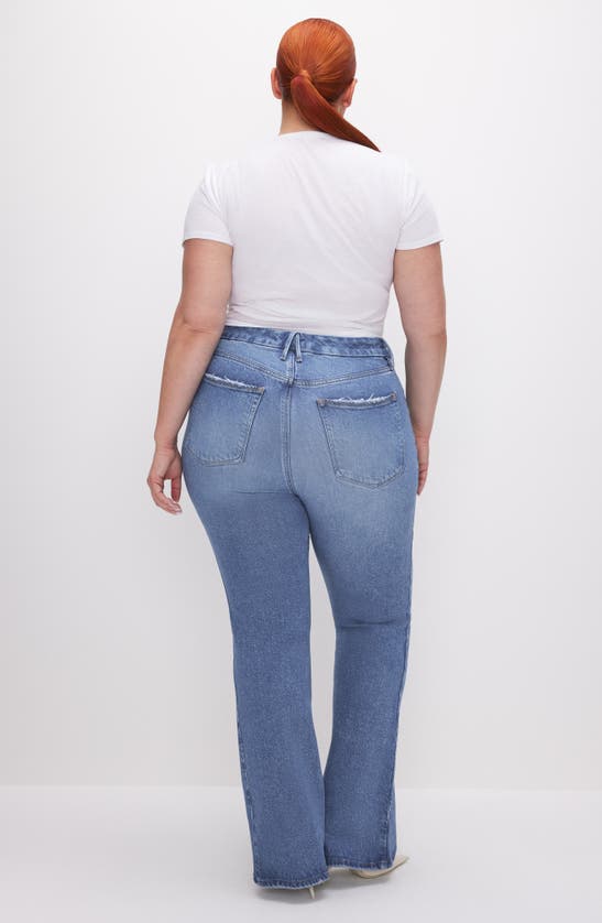 Shop Good American Good Classic Slim Bootcut Jeans In Indigo627