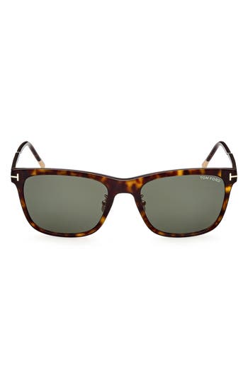 Tom Ford 57mm Square Sunglasses In Green