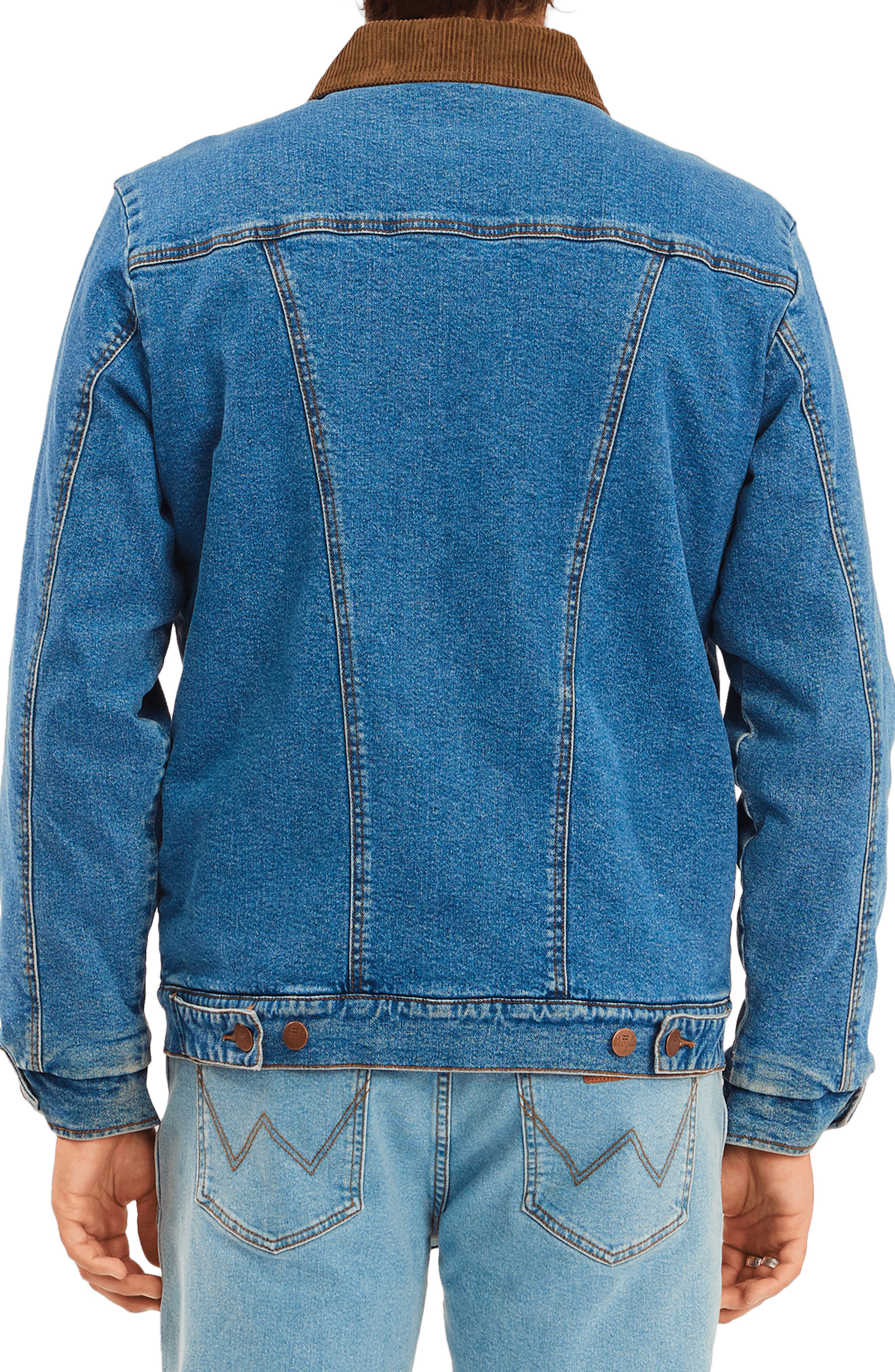 fleece and denim jacket