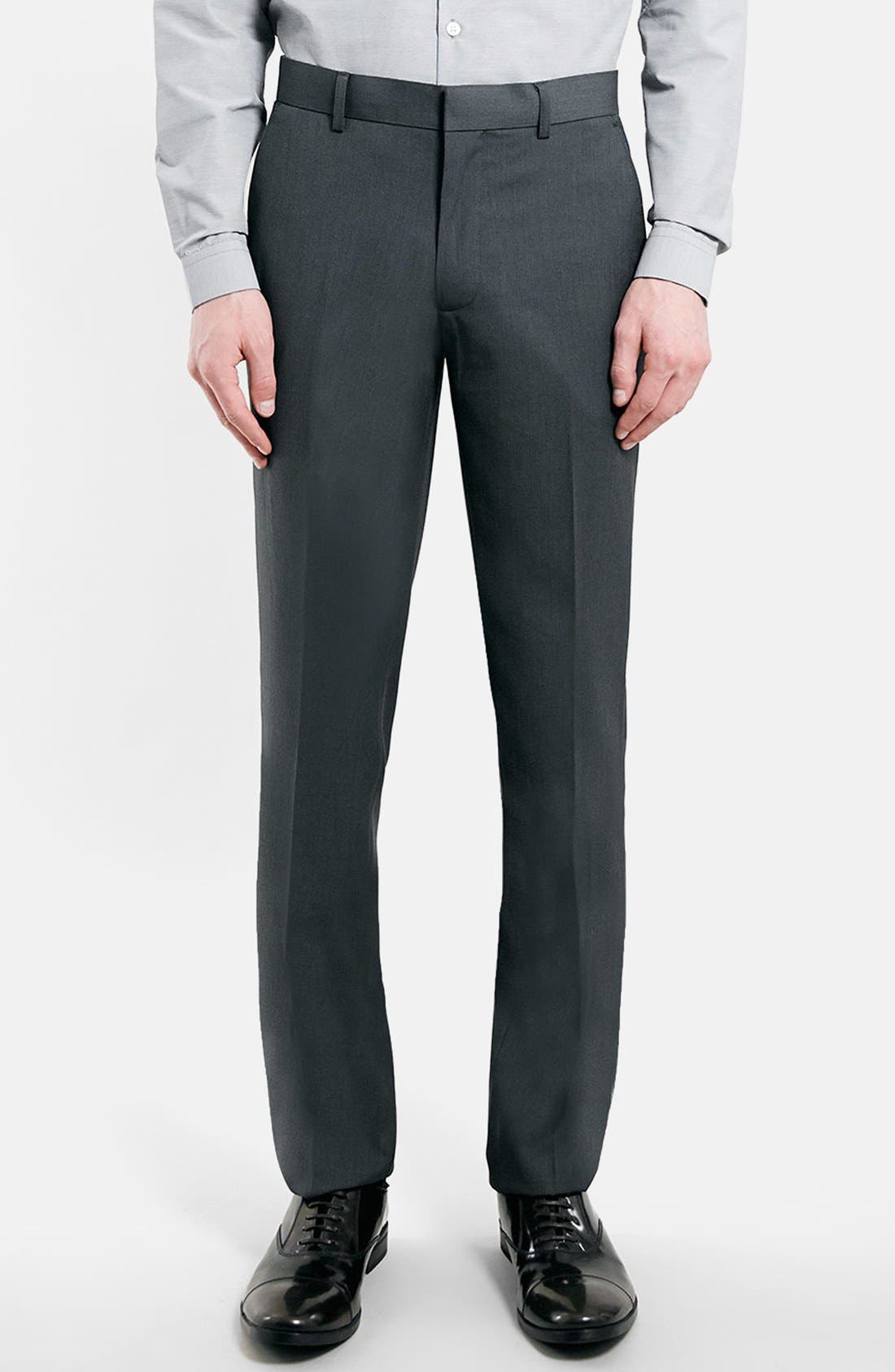 Topman Skinny Fit Grey Suit Trousers Nordstrom