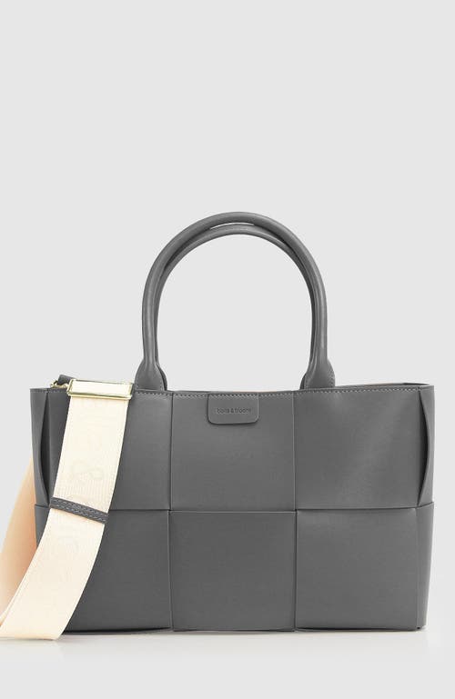 Belle & Bloom Long Way Home Woven Tote In Grey