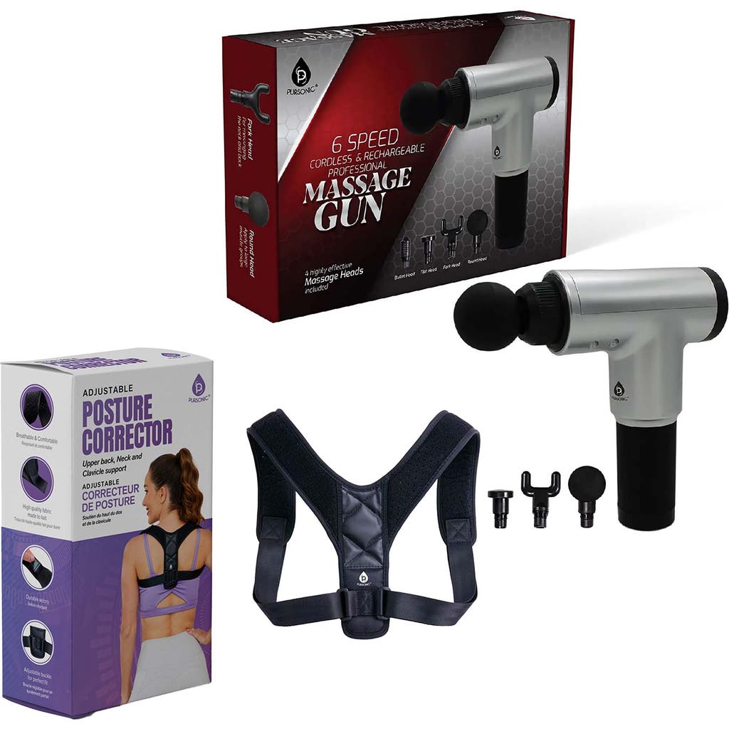 Pursonic Ultimate Pain Relief And Posture Support Bundle In Black