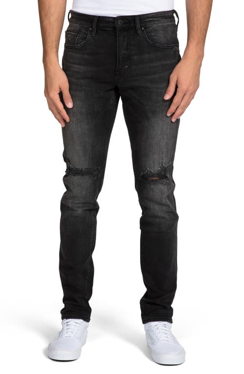 PRPS Le Sabre Ripped Slim Fit Jeans in Black Fade