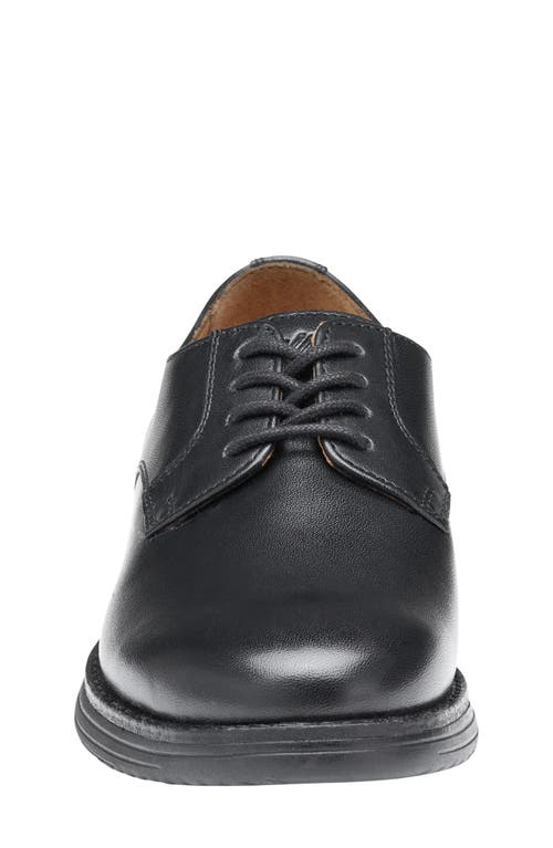 Shop Johnston & Murphy Kids' Upton Plain Toe Derby In Black Full Grain