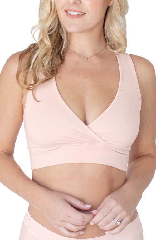 Kindred Bravely French Terry Racerback Nursing Bra in Soft Pink