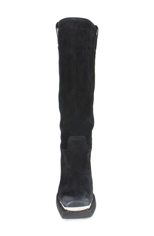 Zigi Joshana Knee High Boot In Black Suede