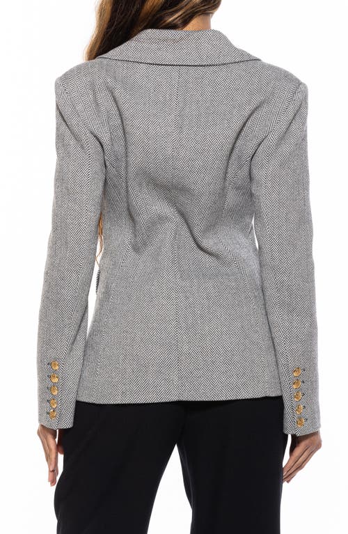 Alexia Admor Women's  Farrah Herringbone Double Breasted Blazer In Herringbone