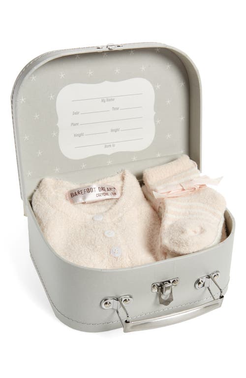Barefoot Dreams Cozychic® Lite Heirloom Cardigan, Pants, Socks, Beanie & Suitcase Set In Pink