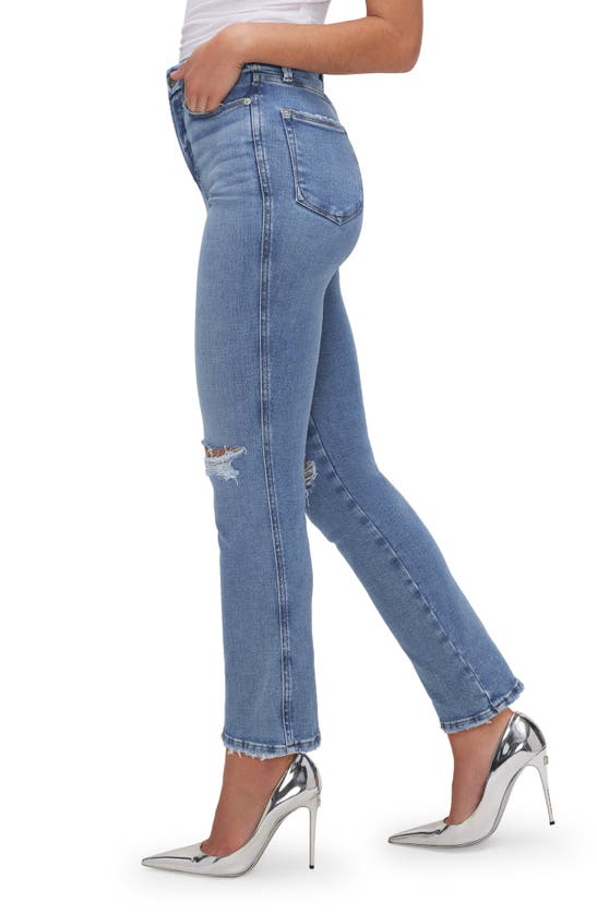Shop Good American Good Curve Straight Leg Jeans In Indigo628