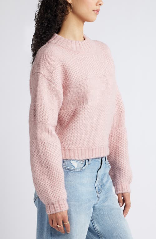 Shop Bp. Textured Relaxed Sweater In Pink Coral