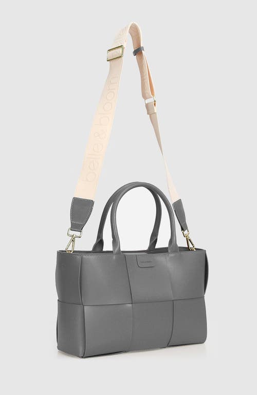 Belle & Bloom Long Way Home Woven Tote In Grey