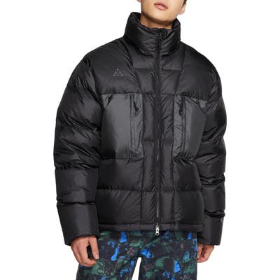 Nike Acg Water Repellent Nylon Down Jacket, Black