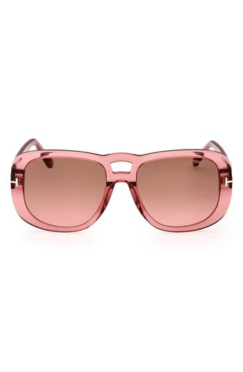 TOM FORD TOM FORD 56MM GRADIENT AVIATOR SUNGLASSES 
