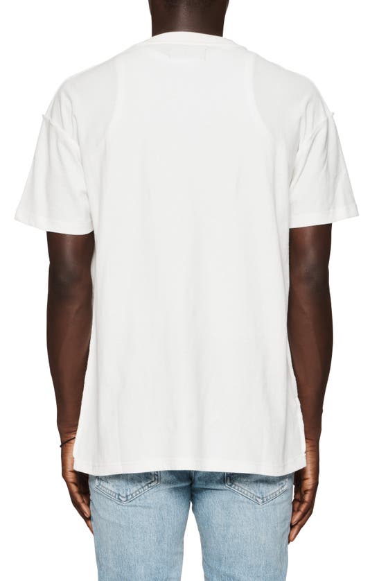 Shop Purple Brand Textured Jersey Logo Graphic Inside Out T-shirt In Off White