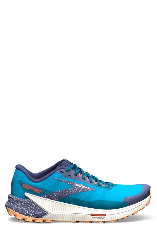 Shop Brooks Catamount 2 Trail Running Shoe In Peacoat/atomic Blue/rooibos