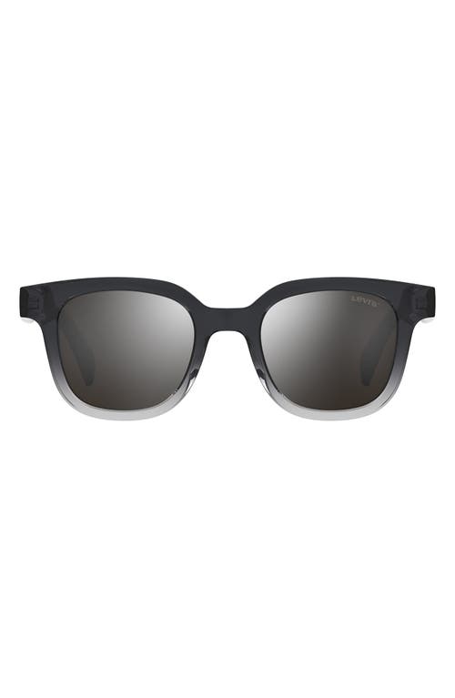 levi's 47mm Mirrored Rectangular Sunglasses in Grey/Silver
