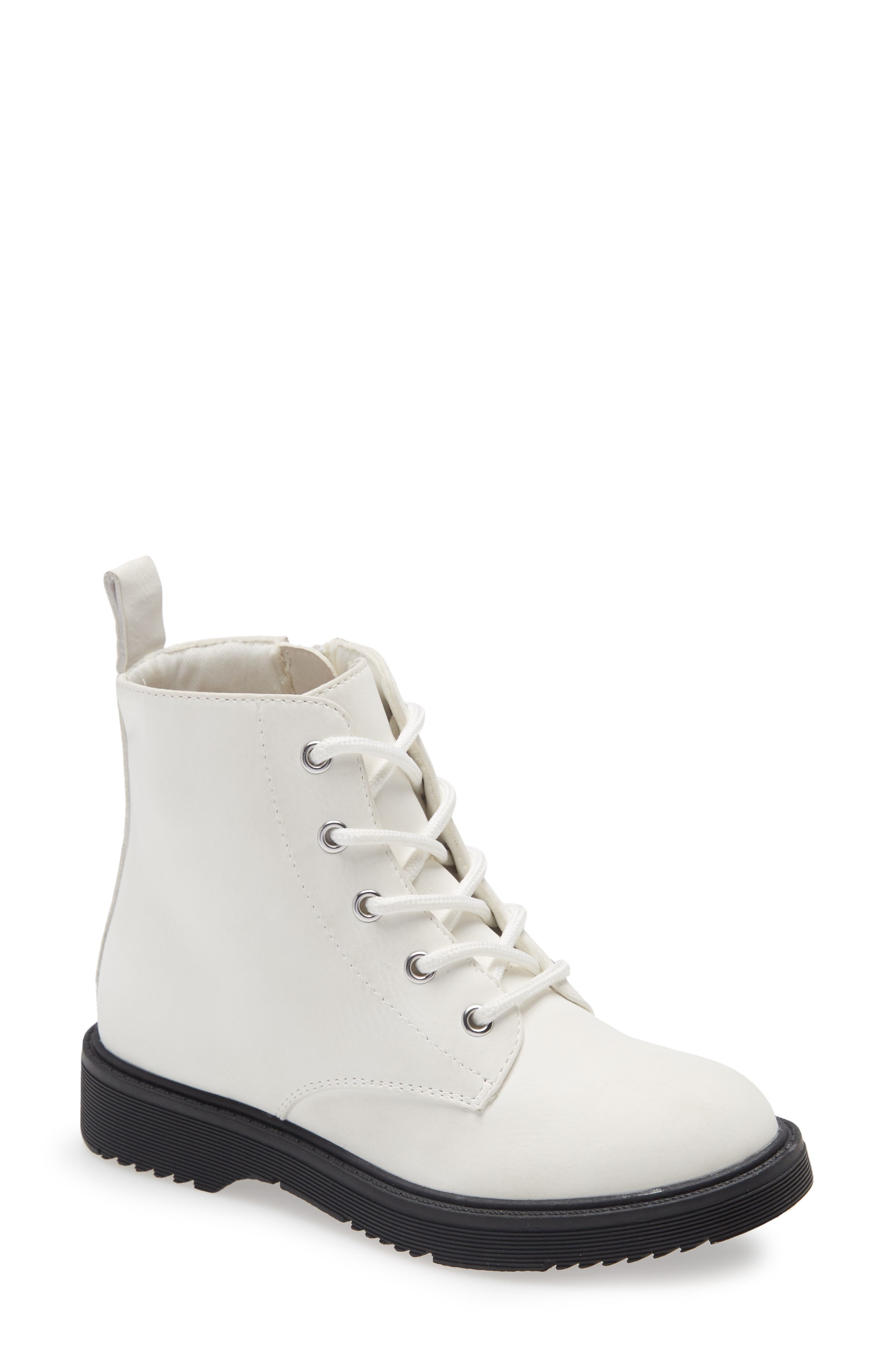 white toddler boots
