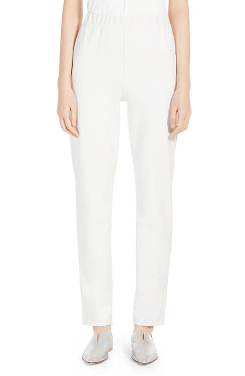 Zefir Pull-On Straight Leg Faux Leather Pants in Silk