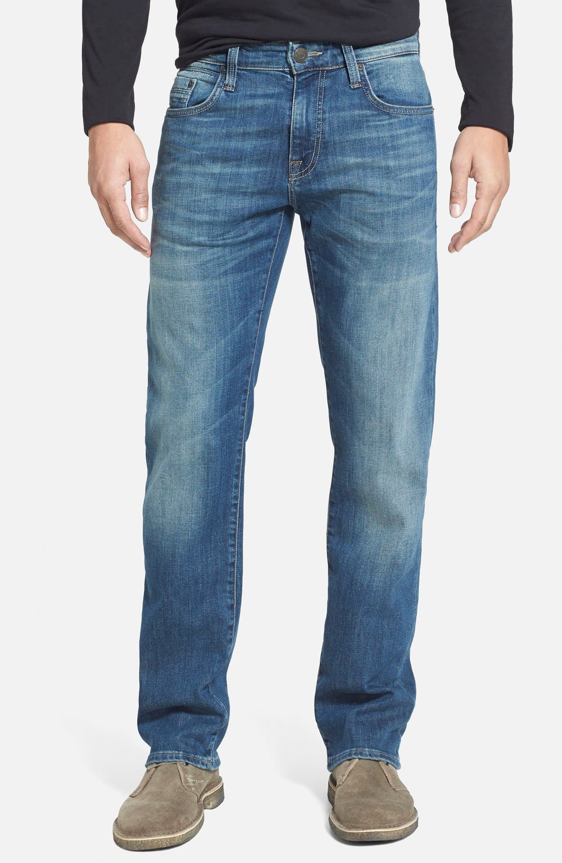 Mavi Jeans 'Zach' Modern Straight Leg Jeans (Dark Blue) Nordstrom