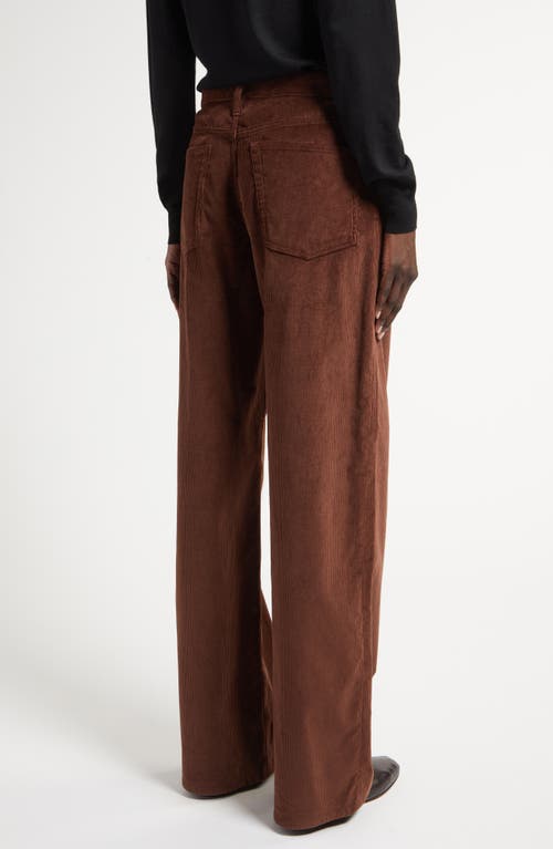 The Row Eglitta Corduroy Straight Leg Pants In Brown