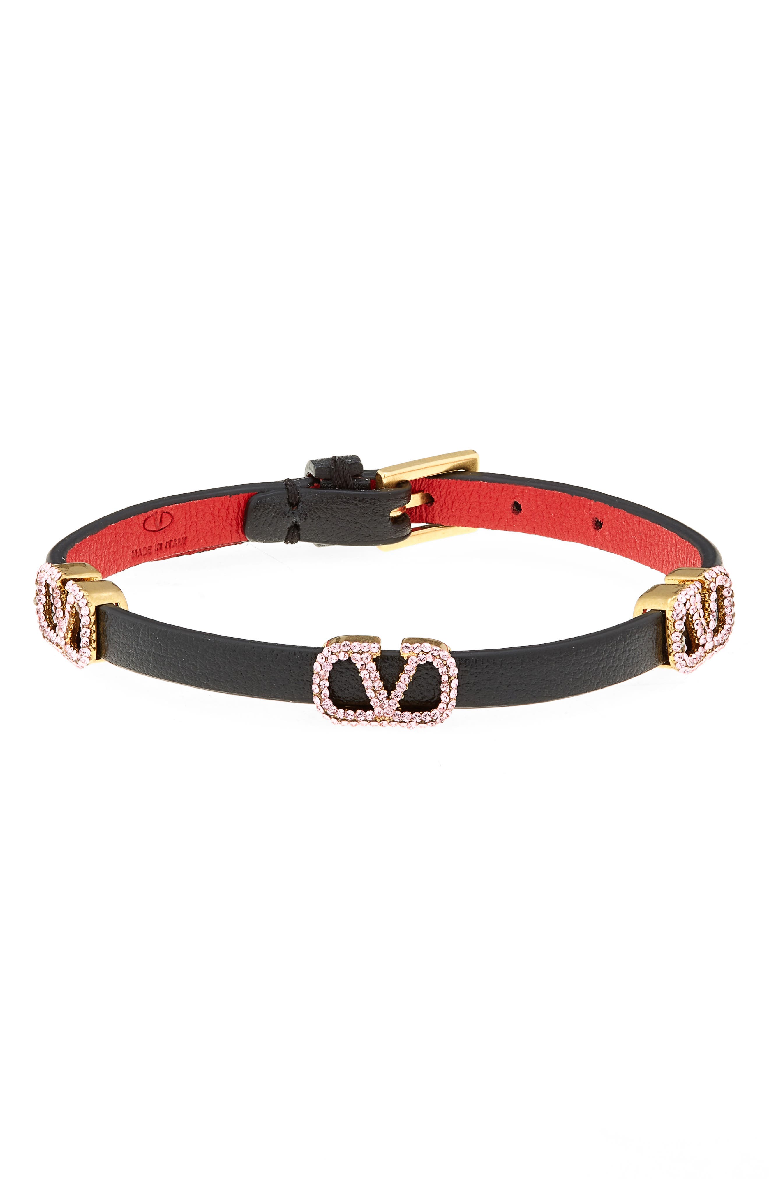 vlogo leather bracelet