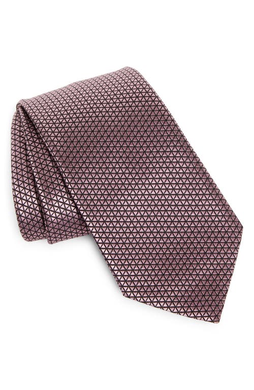 ZEGNA TIES Geometric Silk Jacquard Tie in Pink at Nordstrom