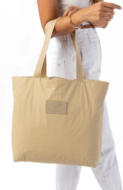 Aloha Collection Day Tripper Monochrome Water Resistant Tyvek® Tote In Dune