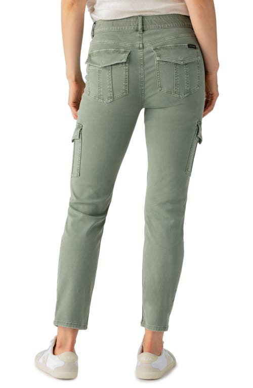 Shop Sanctuary Hayden Sculpted Cotton Blend Cargo Pants In Dark Spruce