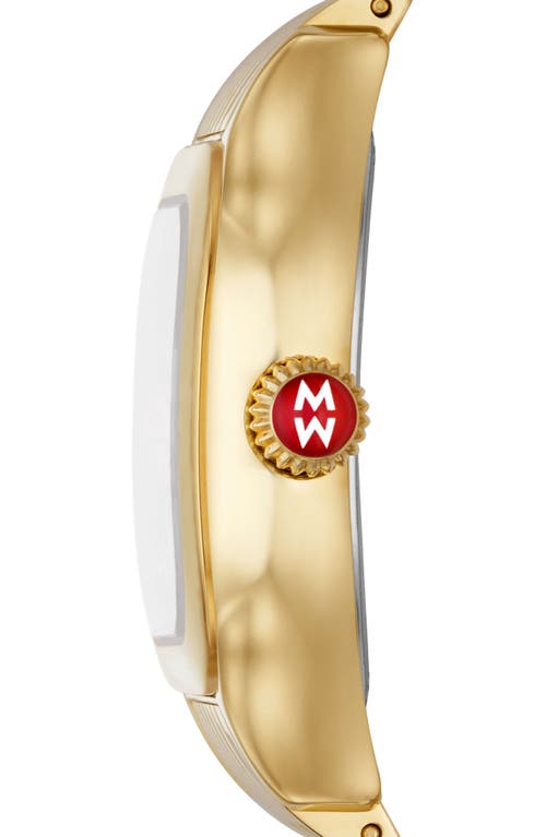 Michele Meggie Diamond Dial Watch Head & Bracelet, 29mm In Gold