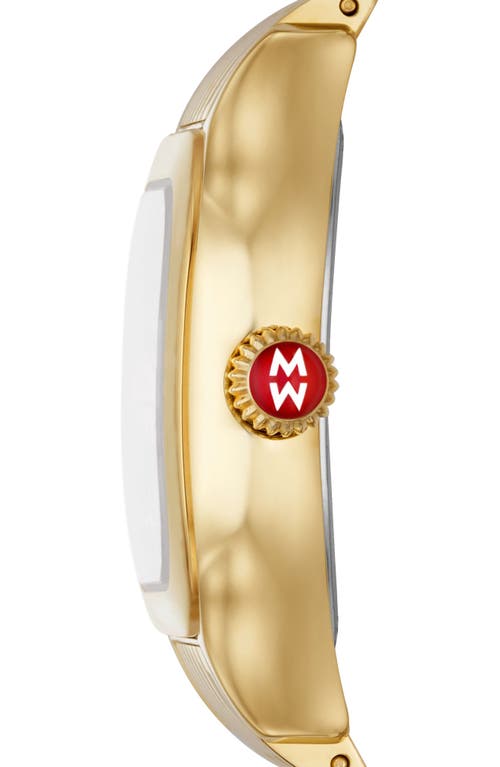 Shop Michele Meggie Diamond Dial Watch Head & Bracelet, 29mm In Gold