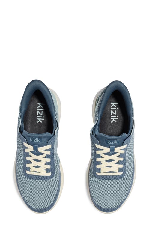 Shop Kizik Athens Hands Free Knit Sneaker In Blue Mist