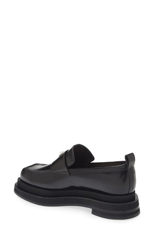 Shop Simone Rocha Heart Toe Platform Loafer In Black/pearl