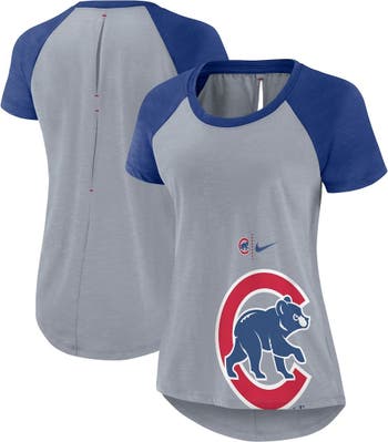 Nike Women's Chicago Cubs City Connect Tri-Blend V-Neck T-Shirt White