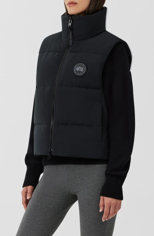 Canada Goose Down-filled Grandview Cropped Gilet In Black