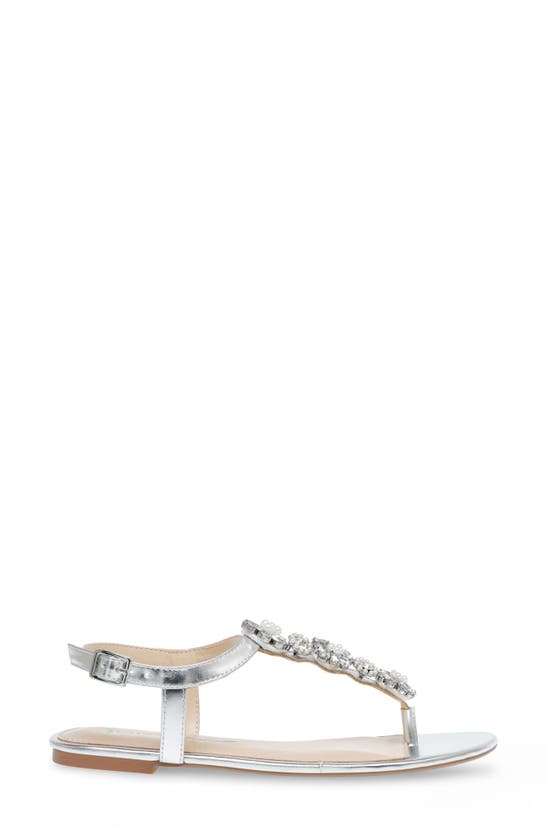 Betsey Johnson Alta Jewel Embellished Sandal In Silver | ModeSens