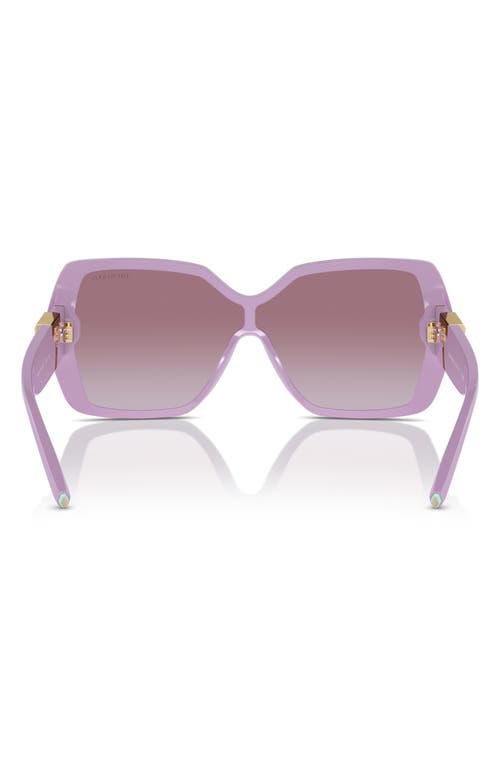 Shop Tiffany & Co . 129mm Gradient Pillow Sunglasses In Violet